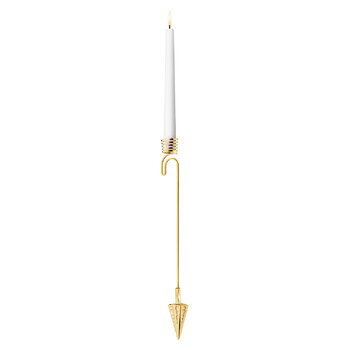 Georg Jensen Candle holder 2022, cone, gold plated zinc