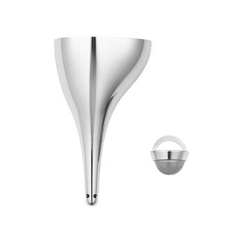 Carafes, Sky wine aerating funnel with filter, Silver