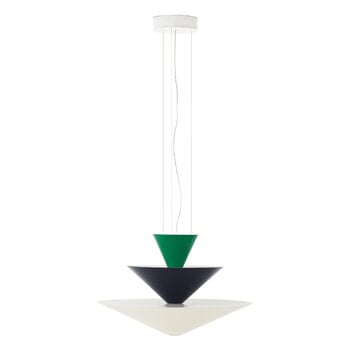 Pendant lamps, Gio LN14 pendant, 60 cm, signal green - deep blue - ecru, White