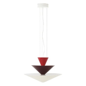 Pendant lamps, Gio LN14 pendant, 60 cm, vermilion - dark burgundy - ecru, White