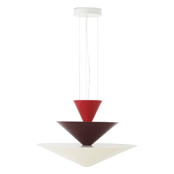 Pendant lamps, Gio LN15 pendant, 92 cm, vermilion - dark burgundy - ecru, White