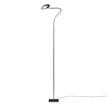 Floor lamps, Giulietta floor lamp, silver - black ring, Silver