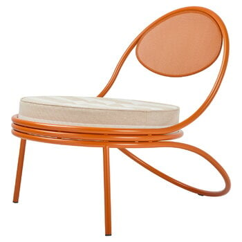 GUBI Copacabana lounge chair, orange - Limonta Leslie 40