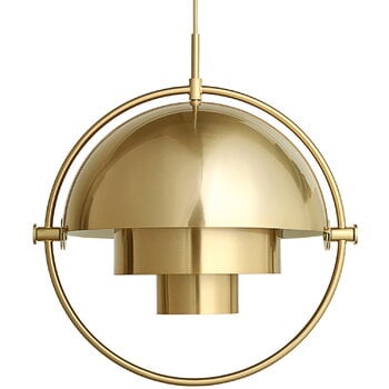 Lampade a sospensione, Lampada a sospensione Multi-Lite, ottone, Oro