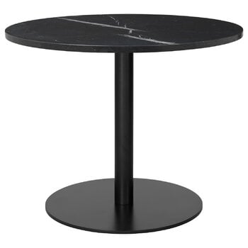 Coffee tables, GUBI 1.0 lounge table, round 80 cm, black - black marble, Black