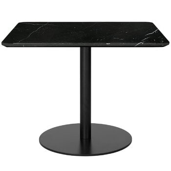 GUBI GUBI 1.0 sohvapöytä, 80x80 cm, musta - musta marmori