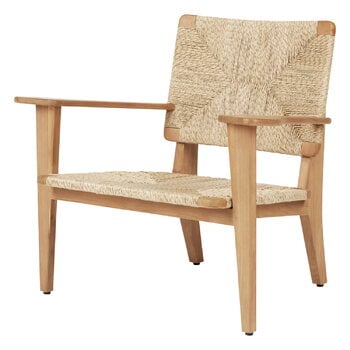 GUBI F-Chair Outdoor Loungesessel, natur, Teakholz