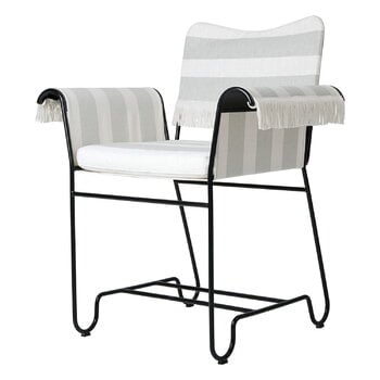 GUBI Chaise Tropique avec franges, noir classique - Leslie Stripe 20