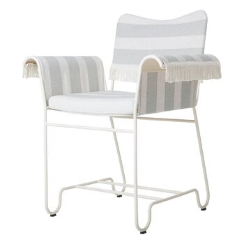 GUBI Chaise Tropique avec franges, blanc classique - Leslie Stripe 20