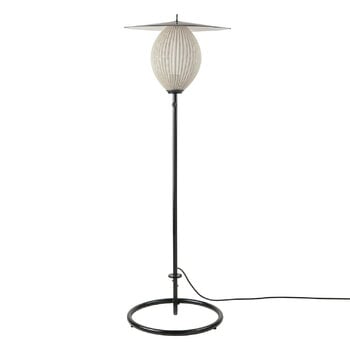 GUBI Satellite Outdoor floor lamp, black - cream white