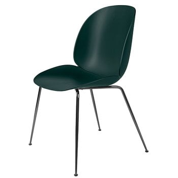 GUBI Beetle chair, black chrome - green