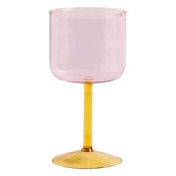 HAY Tint wineglass, 2 pcs, pink - yellow