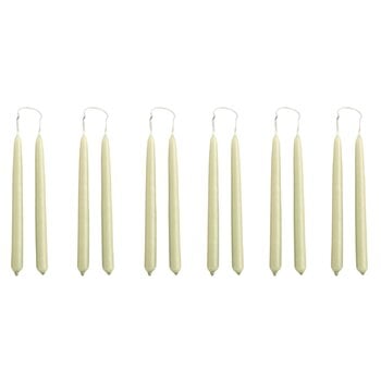 HAY Bougies Mini Conical, lot de 12, vert clair