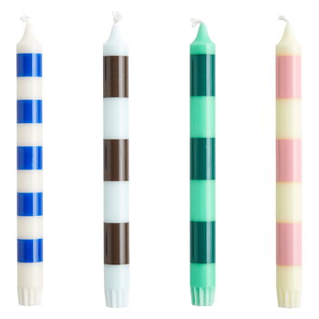HAY Stripe candle, 4 pcs, crisp