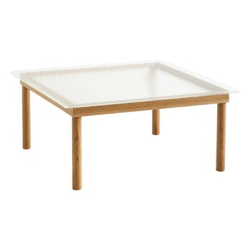 HAY Table Kofi 80 x 80 cm, chêne laqué - verre strié