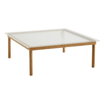 HAY Kofi table 100 x 100 cm, lacquered oak - reeded glass, product image