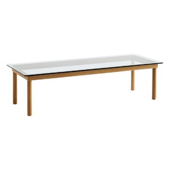 HAY Kofi table 140 x 50 cm, lacquered oak - clear glass