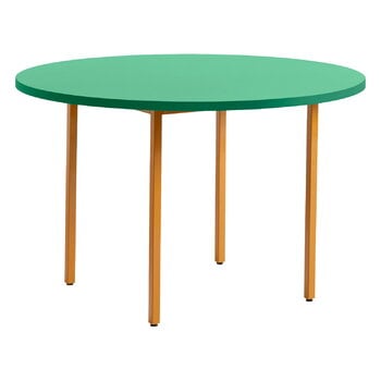 HAY Two-Colour table, 120 cm, ochre - green mint, product image