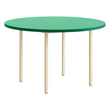 HAY Two-Colour table, 120 cm, ivory - green mint