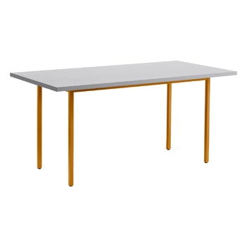 Ruokapöydät, Two-Colour pöytä, 160 x 82 cm, okra - vaaleanharmaa, Harmaa