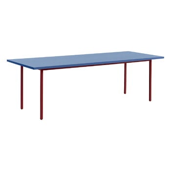 HAY Two-Colour Tisch, 240 × 90 cm, Kastanienrot - Blau