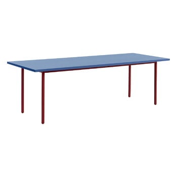 HAY Two-Colour table, 240 x 90 cm, maroon red - blue