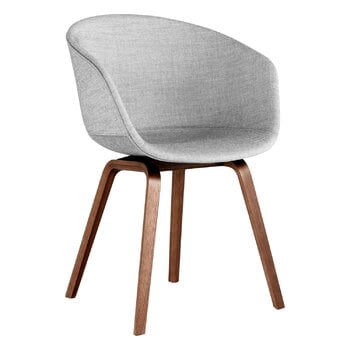 Ruokapöydän tuolit, About A Chair AAC23 tuoli, lakattu pähkinä - Remix 123, Harmaa