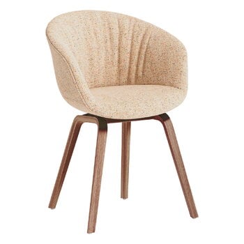 Ruokapöydän tuolit, About A Chair AAC23 Soft tuoli, lakattu pähkinä - Bolgheri LGG60, Beige