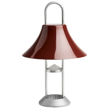 Lampes d’extérieur, Lampe de table portable Mousqueton, oxyde de fer rouge, Rouge