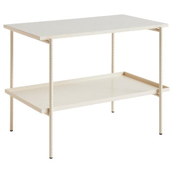 HAY Table d’appoint Rebar, 75 x 44 cm, albâtre - marbre beige