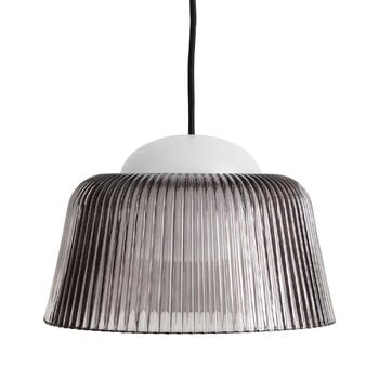 Pendant lamps, Brim pendant, 24,5 cm, smoked grey glass, Gray