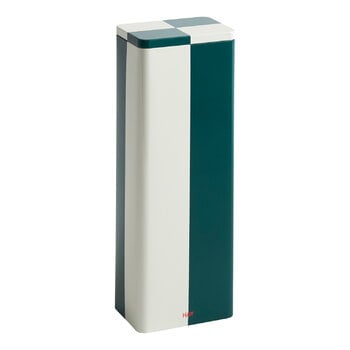 HAY Tin container, slim, green - off-white, product image