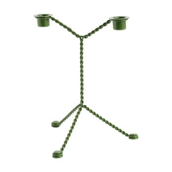 Candleholders, Wire candleholder, green, Green