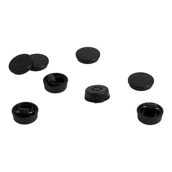 Systèmes de rangement, Pieds et roulettes pour le meuble Facet, lot de 4, Noir