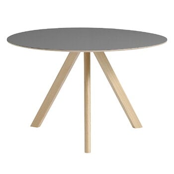 HAY CPH20 2.0 table, 120 cm, lacquered oak - grey linoleum, product image