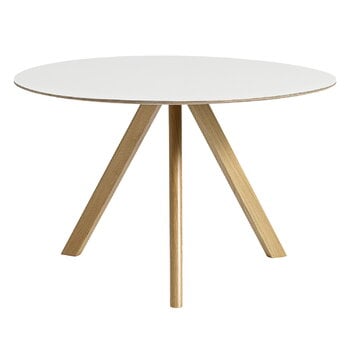 HAY CPH20 2.0 table, 120 cm, lacquered oak - white laminate, product image