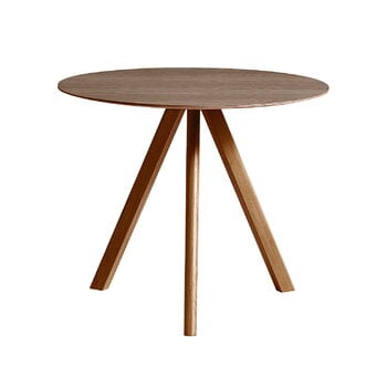 HAY CPH20 2.0 table, 90 cm, lacquered walnut - lacquered walnut veneer, product image