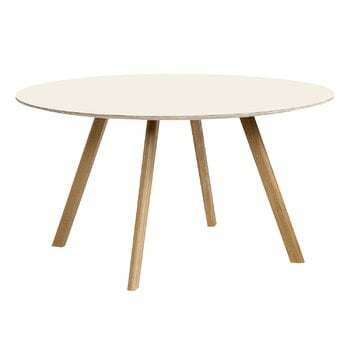 HAY Table CPH25 2.0, 140 cm, chêne laqué - linoléum blanc cassé