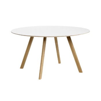 HAY CPH25 2.0 table, 120 cm, laquered oak - white laminate, product image