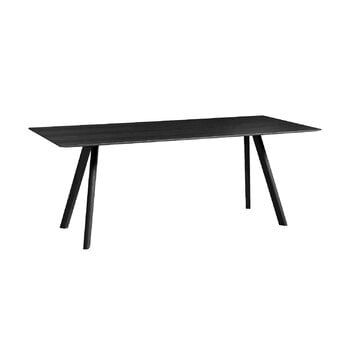 Dining tables, CPH30 2.0 table, 200 x 90 cm, black oak - black oak veneer, Black