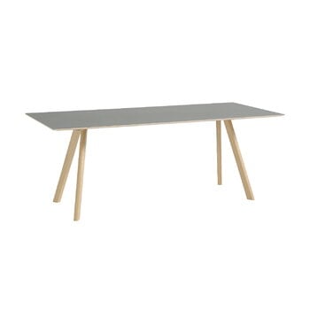 HAY CPH30 2.0 table, 200 x 90 cm, lacquered oak - grey linoleum