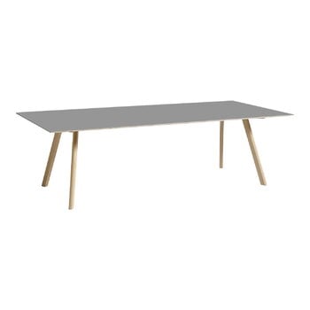 HAY Table CPH30 2.0, 250 x 120 cm, chêne laqué - linoléum gris