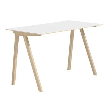 HAY Bureau CPH90 2.0, 130 x 65 cm, chêne laqué - stratifié blanc