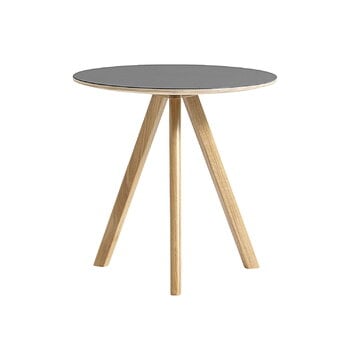 HAY Table basse CPH20 2.0, 50 cm, chêne laqué - linoléum gris