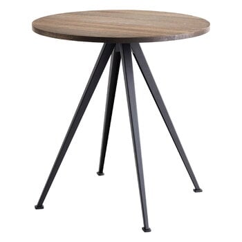 Dining tables, Pyramid Café table 21, 70 cm, black - smoked oak, Black