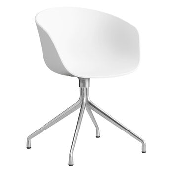 HAY Sedia About a Chair AAC20, bianco 2.0 - alluminio lucido
