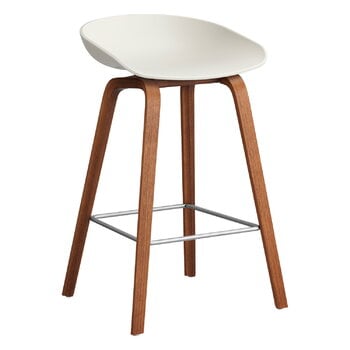 HAY About A Stool AAS32, 65 cm, Mel. Cream 2.0, Walnuss lack., Stahl