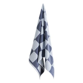 Bath towels, Check bath towel, 70 x 136 cm, steel blue, Light blue