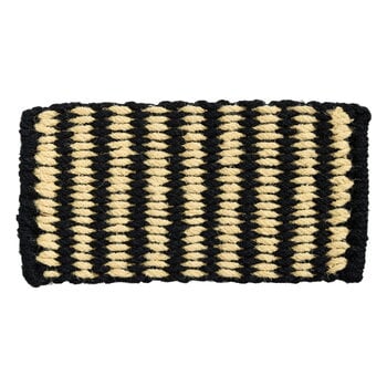 Other rugs, Coco Stripe Wide door mat, black - white, Black