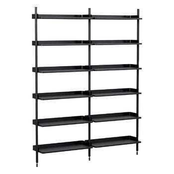 Shelving units, Pier System 102 shelf, 2 columns, PS black, Black